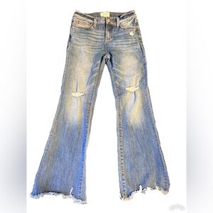 Ceros Flare Mid Rise Girls Jeans